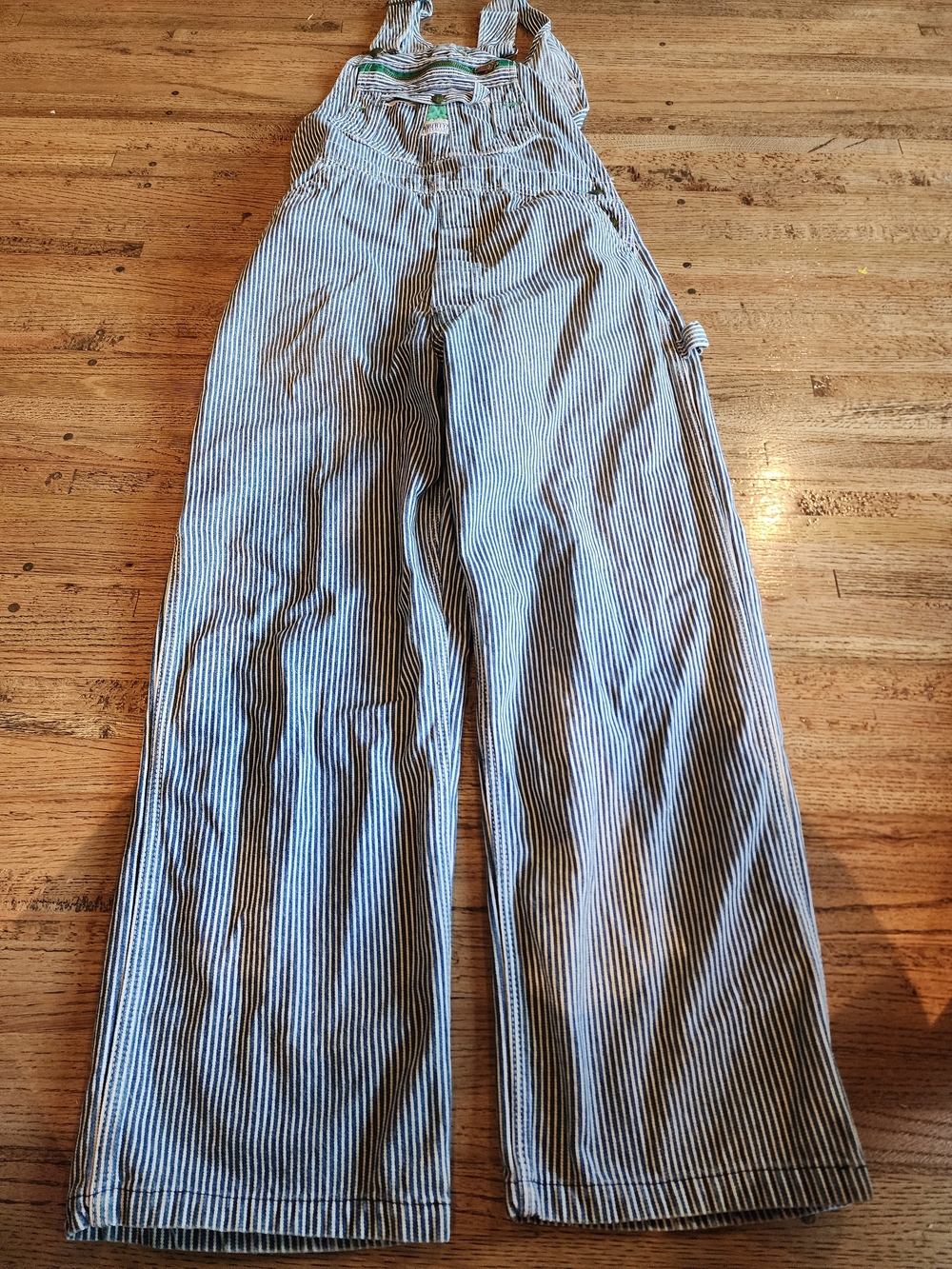 Liberty Vintage Men's Blue and White Striped Overalls